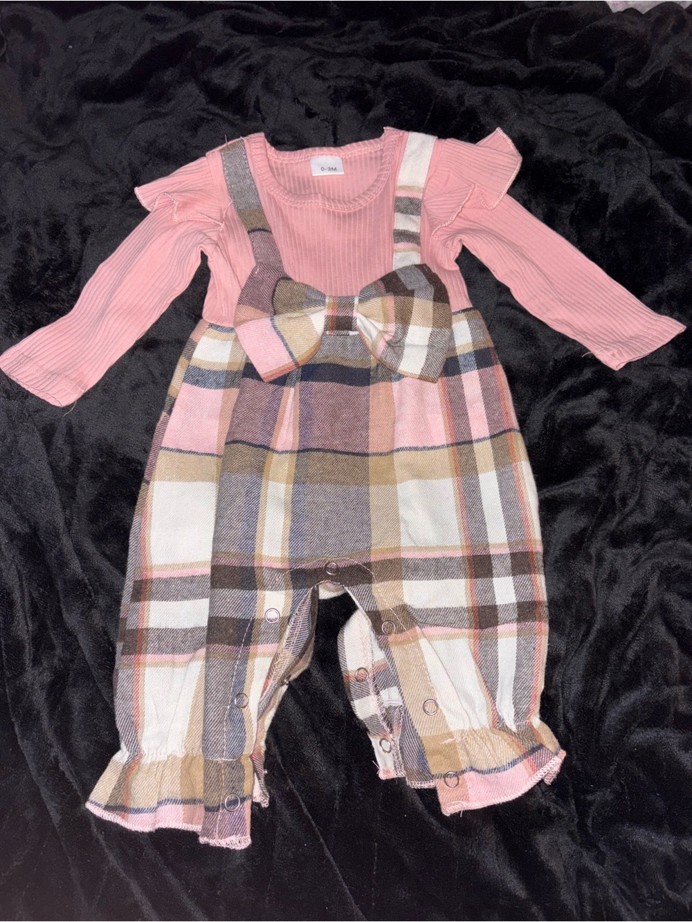 0-3M Plaid One Piece